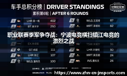 职业联赛季军争夺战：宁波电竞横扫镇江电竞的激烈之战